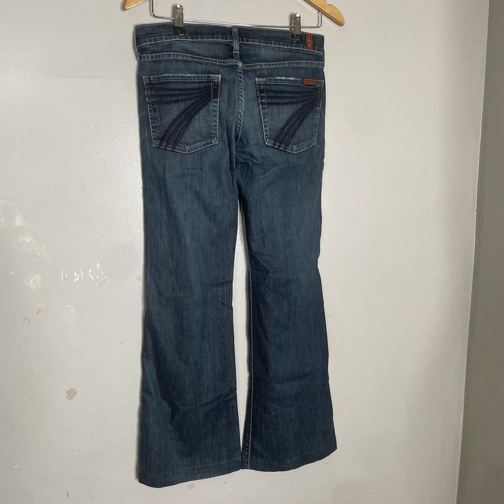 7 for‎ All Mankind Women's DOJO Wide Leg Flare Jeans 26x29.5 Medium Wash Denim